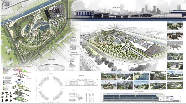 Физкультурно-оздоровительный комплекс с разработкой террасного парка в г. Астрахань